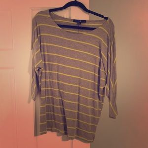 FOREVER 21 gray striped cotton shirt
